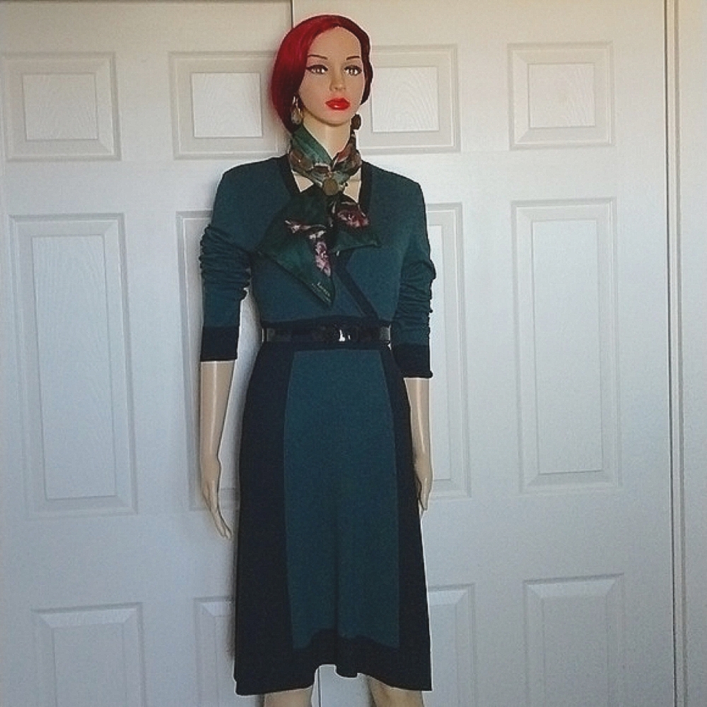Alfani color block knit dress